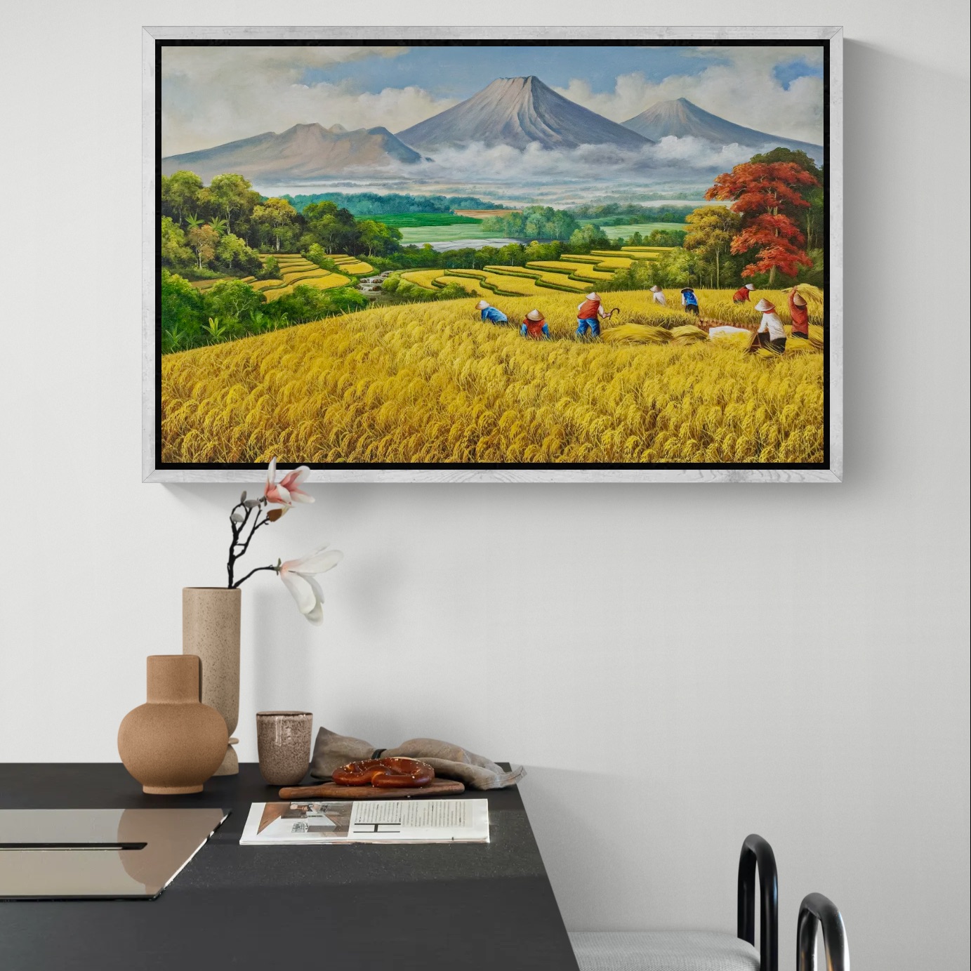 Harvest Under the Twin Mountains